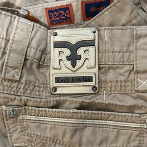 Rock Revival Beige Cargo Shorts